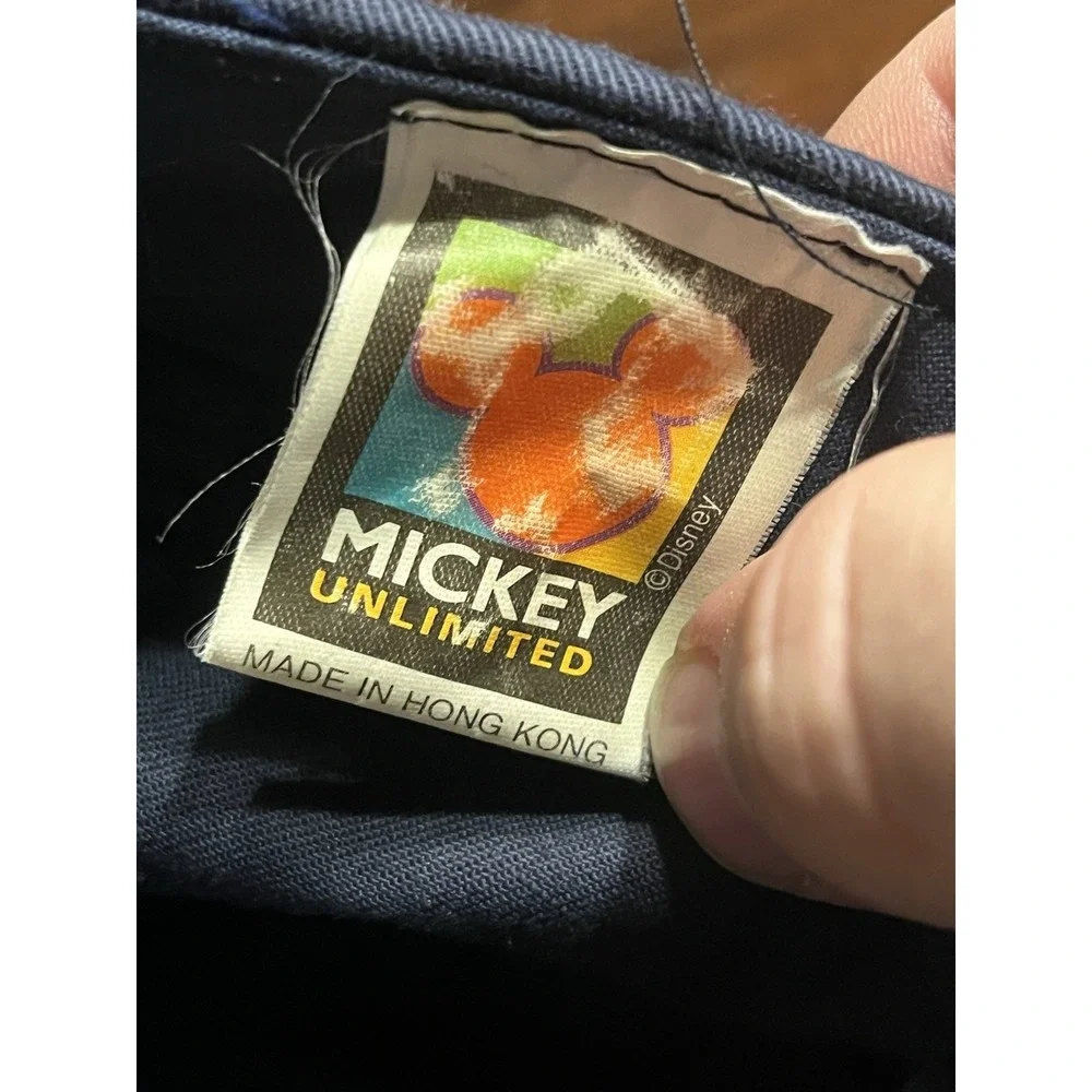 VTG 90s Disney Mickey Unlimited‎ Hat FRESH CAPS Dad Cap Embroidered Elastic Back